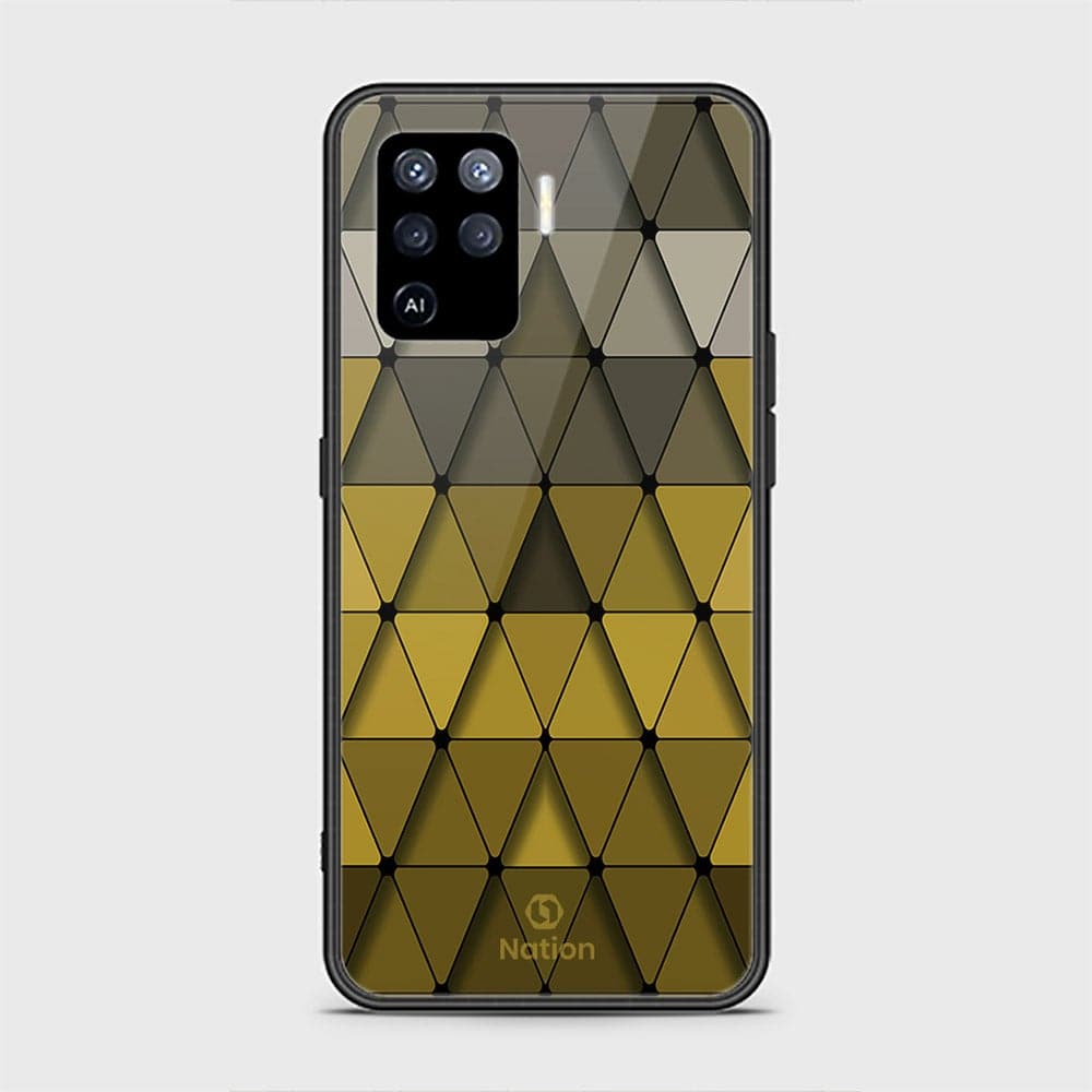 Oppo A94 Cover - Onation Pyramid Series - HQ Ultra Shine Premium Infinity Glass Soft Silicon Borders Case