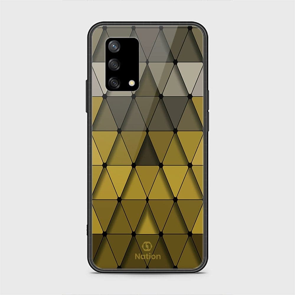 Oppo F19 Cover - Onation Pyramid Series - HQ Ultra Shine Premium Infinity Glass Soft Silicon Borders Case