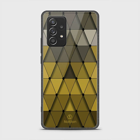 Samsung Galaxy A52 Cover - ONation Pyramid Series - HQ Ultra Shine Premium Infinity Glass Soft Silicon Borders Case