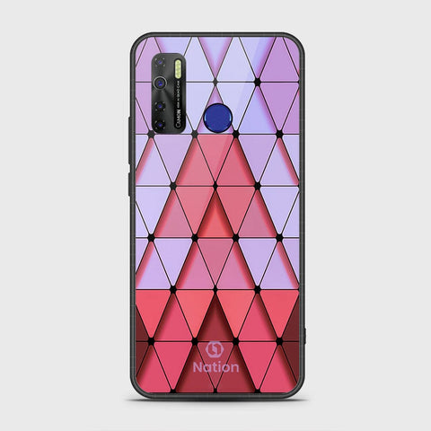 Infinix Hot 9 Cover- Onation Pyramid Series - HQ Ultra Shine Premium Infinity Glass Soft Silicon Borders Case