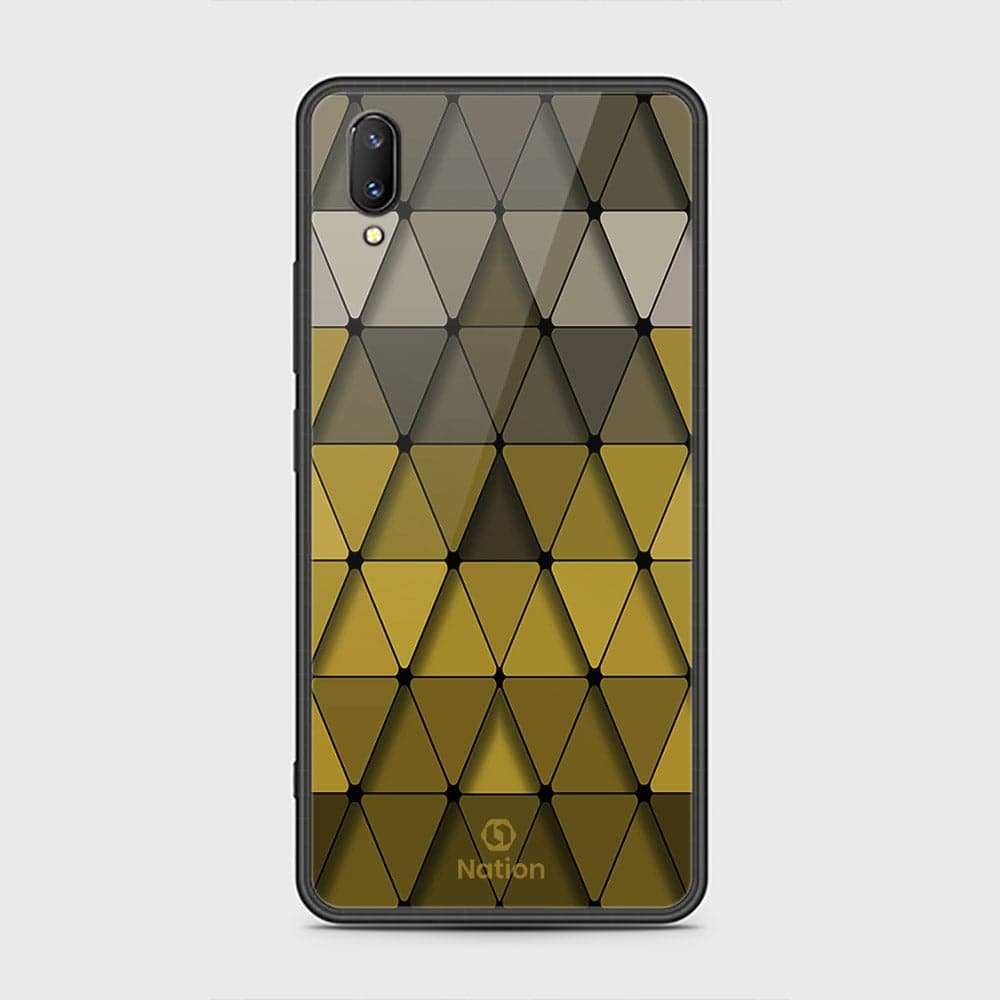 Vivo V11 Pro Cover - ONation Pyramid Series - HQ Ultra Shine Premium Infinity Glass Soft Silicon Borders Case