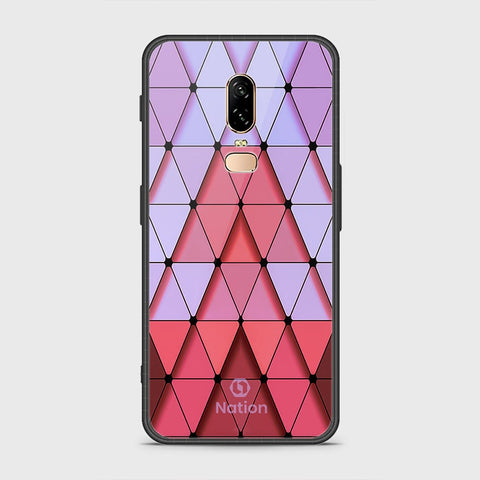 OnePlus 6 Cover- Onation Pyramid Series - HQ Ultra Shine Premium Infinity Glass Soft Silicon Borders Case