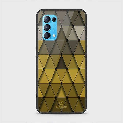 Oppo Reno 5 4G Cover - ONation Pyramid Series - HQ Ultra Shine Premium Infinity Glass Soft Silicon Borders Case