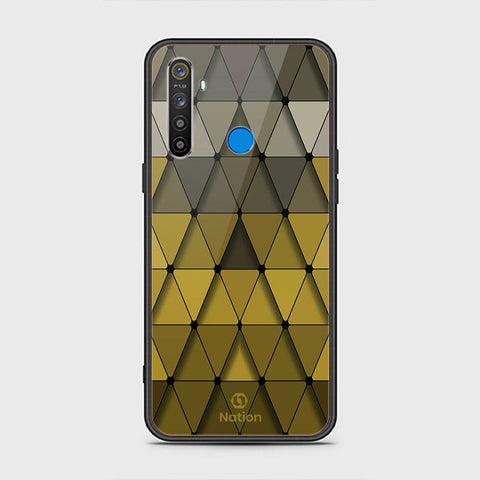 Realme 5 Cover - ONation Pyramid Series - HQ Ultra Shine Premium Infinity Glass Soft Silicon Borders Case