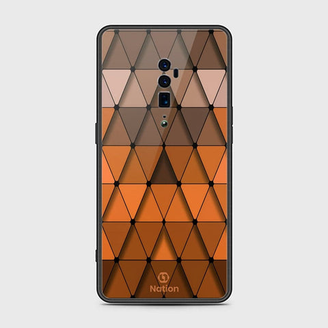 Oppo Reno 10x Zoom Cover - ONation Pyramid Series - HQ Ultra Shine Premium Infinity Glass Soft Silicon Borders Case