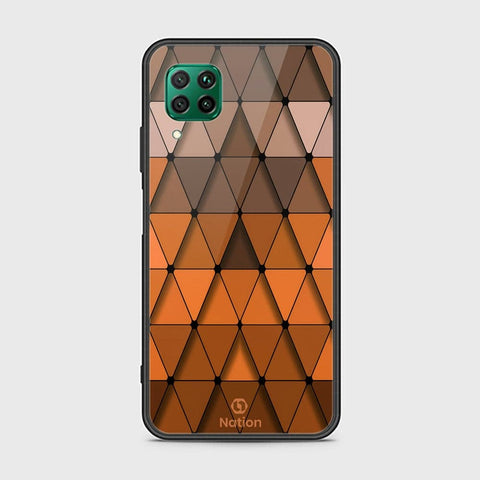 Huawei Nova 7i Cover - ONation Pyramid Series - HQ Ultra Shine Premium Infinity Glass Soft Silicon Borders Case