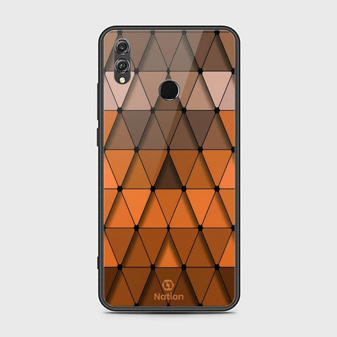 Huawei Honor 8X Cover - ONation Pyramid Series - HQ Ultra Shine Premium Infinity Glass Soft Silicon Borders Case