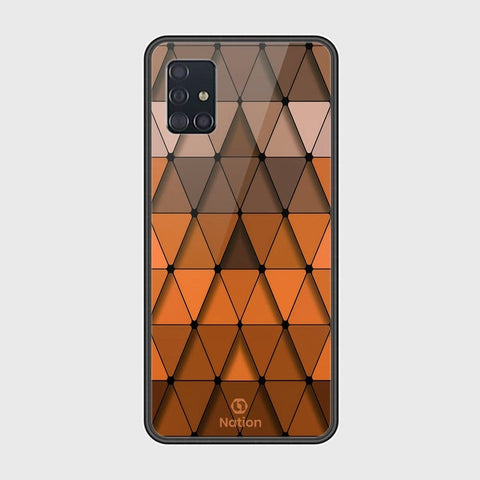 Samsung Galaxy A51 Cover - ONation Pyramid Series - HQ Ultra Shine Premium Infinity Glass Soft Silicon Borders Case