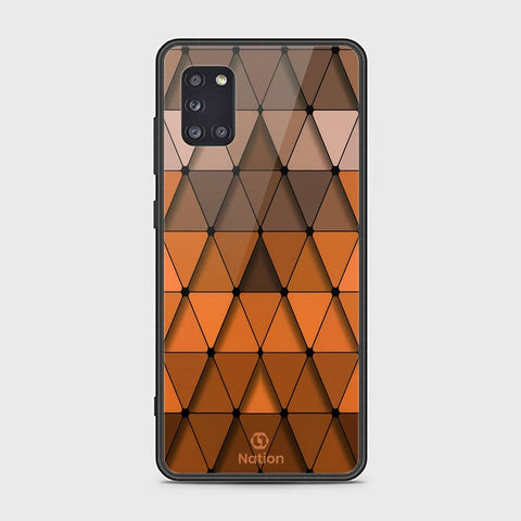 Samsung Galaxy A31 Cover - ONation Pyramid Series - HQ Ultra Shine Premium Infinity Glass Soft Silicon Borders Case