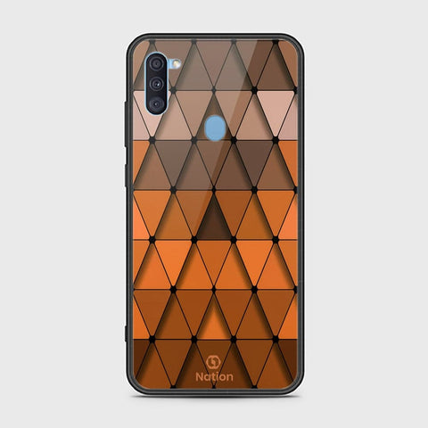 Samsung Galaxy M11 Cover - ONation Pyramid Series - HQ Ultra Shine Premium Infinity Glass Soft Silicon Borders Case