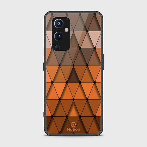 OnePlus 9 Cover - ONation Pyramid Series - HQ Ultra Shine Premium Infinity Glass Soft Silicon Borders Case