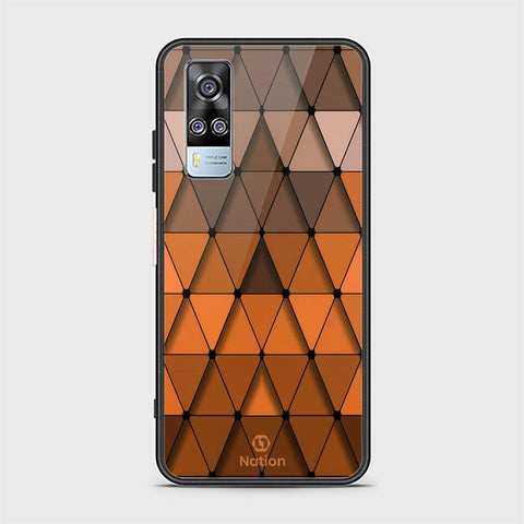 Vivo Y51a Cover - ONation Pyramid Series - HQ Ultra Shine Premium Infinity Glass Soft Silicon Borders Case