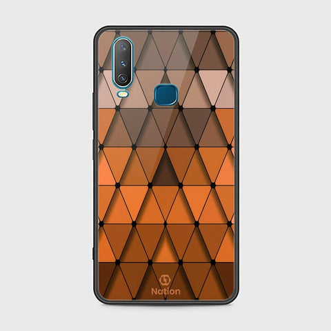 Vivo Y17 Cover - ONation Pyramid Series - HQ Ultra Shine Premium Infinity Glass Soft Silicon Borders Case