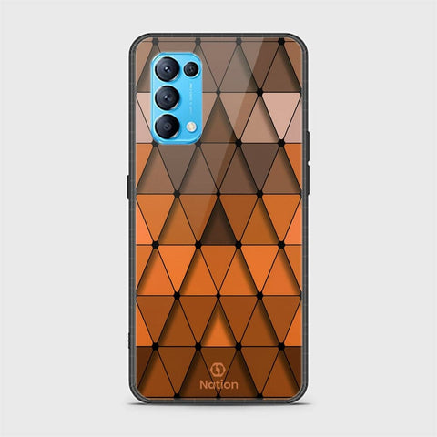 Oppo Find X3 Lite Cover - ONation Pyramid Series - HQ Ultra Shine Premium Infinity Glass Soft Silicon Borders Case