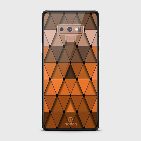 Samsung Galaxy Note 9 Cover - Onation Pyramid Series - HQ Ultra Shine Premium Infinity Glass Soft Silicon Borders Case