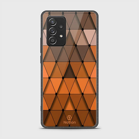 Samsung Galaxy A52 Cover - ONation Pyramid Series - HQ Ultra Shine Premium Infinity Glass Soft Silicon Borders Case