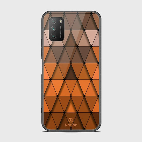 Xiaomi Poco M3 Cover - Onation Pyramid Series - HQ Ultra Shine Premium Infinity Glass Soft Silicon Borders Case