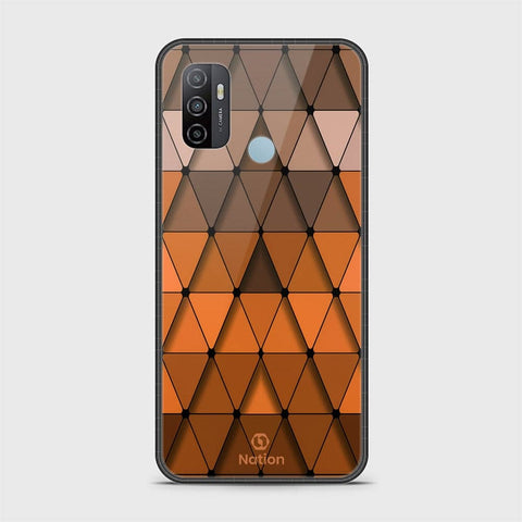 Oppo A53 Cover - Onation Pyramid Series - HQ Ultra Shine Premium Infinity Glass Soft Silicon Borders Case