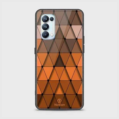 Oppo Reno 5 Pro 5G Cover - Onation Pyramid Series - HQ Ultra Shine Premium Infinity Glass Soft Silicon Borders Case