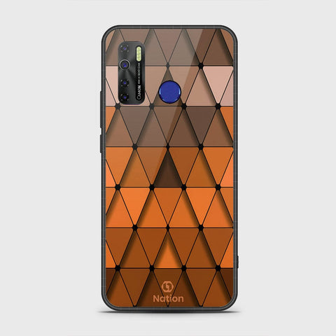 Infinix Hot 9 Cover- Onation Pyramid Series - HQ Ultra Shine Premium Infinity Glass Soft Silicon Borders Case