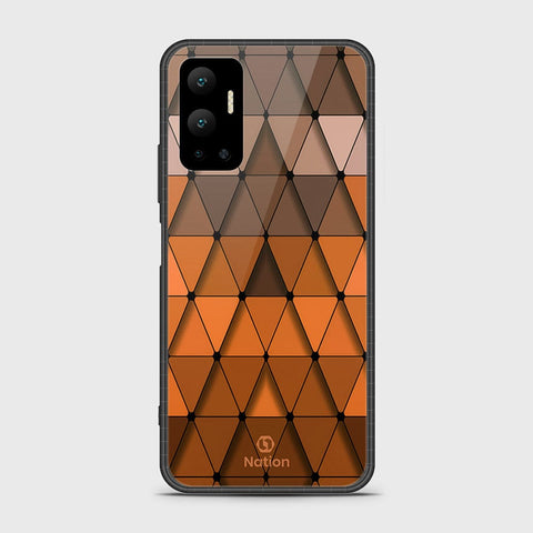 Infinix Hot 12 Cover- Onation Pyramid Series - HQ Ultra Shine Premium Infinity Glass Soft Silicon Borders Case