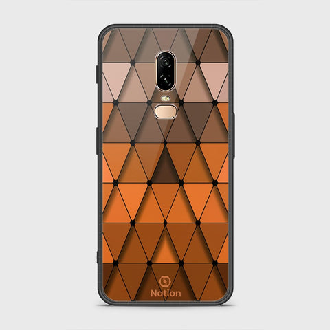 OnePlus 6 Cover- Onation Pyramid Series - HQ Ultra Shine Premium Infinity Glass Soft Silicon Borders Case