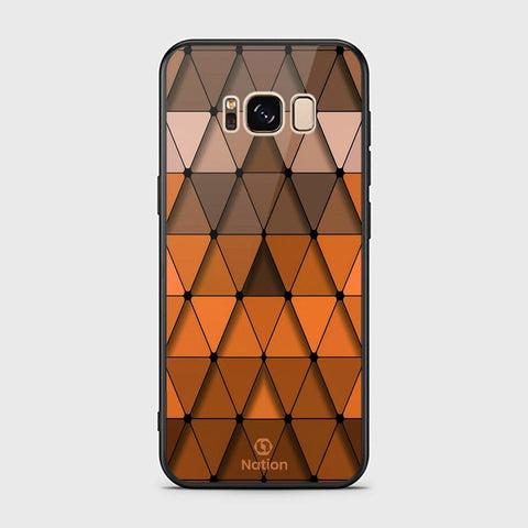 Samsung Galaxy S8 Plus Cover - ONation Pyramid Series - HQ Ultra Shine Premium Infinity Glass Soft Silicon Borders Case