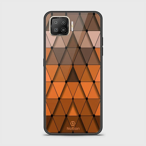 Oppo Reno 4F Cover - ONation Pyramid Series - HQ Ultra Shine Premium Infinity Glass Soft Silicon Borders Case