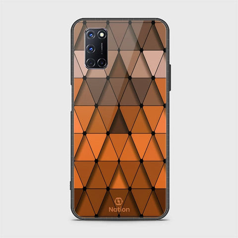 Oppo A72 Cover - ONation Pyramid Series - HQ Ultra Shine Premium Infinity Glass Soft Silicon Borders Case