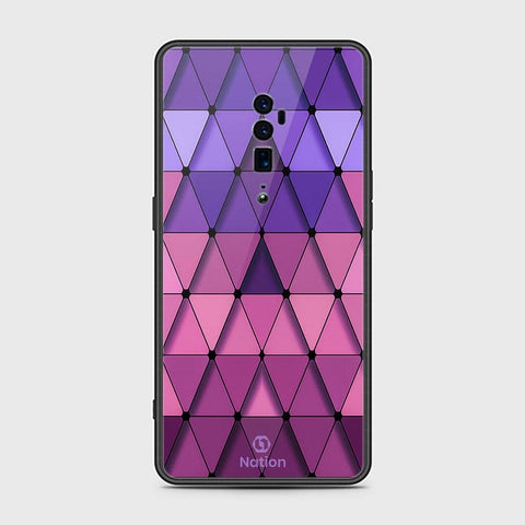 Oppo Reno 10x Zoom Cover - ONation Pyramid Series - HQ Ultra Shine Premium Infinity Glass Soft Silicon Borders Case