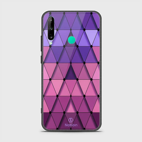 Huawei P40 lite E Cover - ONation Pyramid Series - HQ Ultra Shine Premium Infinity Glass Soft Silicon Borders Case