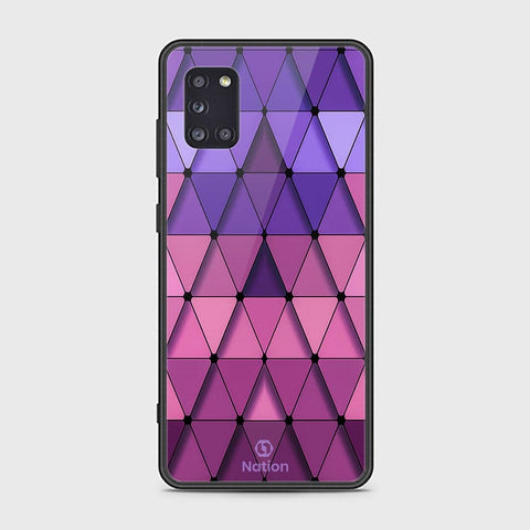 Samsung Galaxy A31 Cover - ONation Pyramid Series - HQ Ultra Shine Premium Infinity Glass Soft Silicon Borders Case