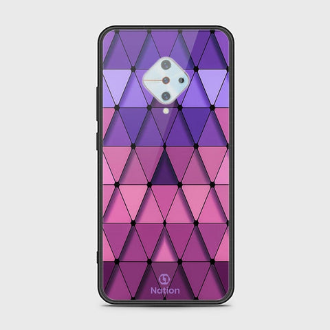 Vivo S1 Pro Cover - ONation Pyramid Series - HQ Ultra Shine Premium Infinity Glass Soft Silicon Borders Case