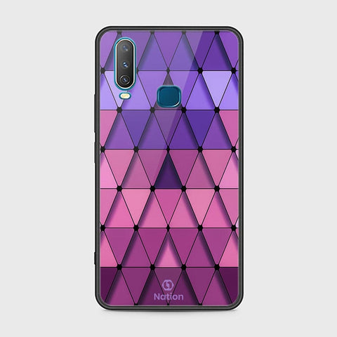 Vivo Y15 Cover - ONation Pyramid Series - HQ Ultra Shine Premium Infinity Glass Soft Silicon Borders Case