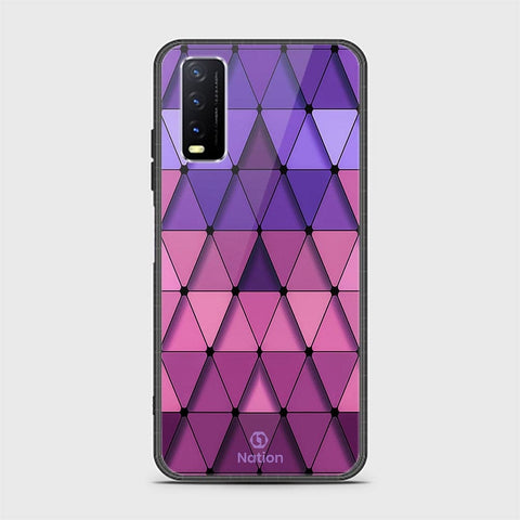 Vivo Y20s Cover - ONation Pyramid Series - HQ Ultra Shine Premium Infinity Glass Soft Silicon Borders Case