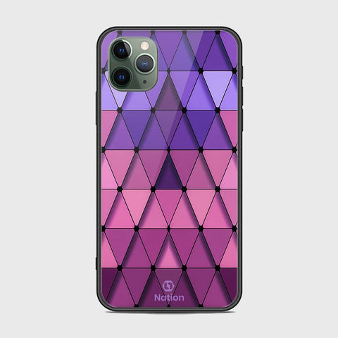 iPhone 11 Pro Max Cover - Onation Pyramid Series - HQ Ultra Shine Premium Infinity Glass Soft Silicon Borders Case