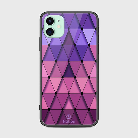 iPhone 11 Cover - Onation Pyramid Series - HQ Ultra Shine Premium Infinity Glass Soft Silicon Borders Case