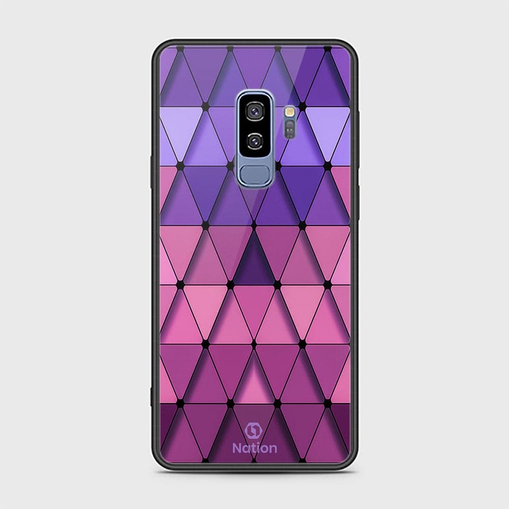 Samsung Galaxy S9 Plus Cover - Onation Pyramid Series - HQ Ultra Shine Premium Infinity Glass Soft Silicon Borders Case (Fast Delivery)