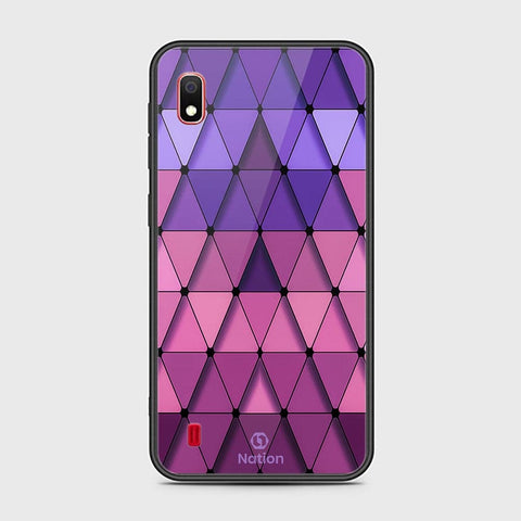 Samsung Galaxy A10 Cover - Onation Pyramid Series - HQ Ultra Shine Premium Infinity Glass Soft Silicon Borders Case