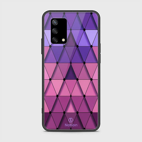 Oppo A74 Cover - Onation Pyramid Series - HQ Ultra Shine Premium Infinity Glass Soft Silicon Borders Case