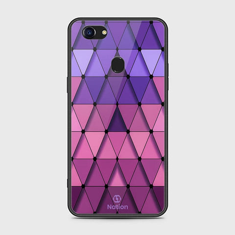 Oppo F5 Cover - Onation Pyramid Series - HQ Ultra Shine Premium Infinity Glass Soft Silicon Borders Case