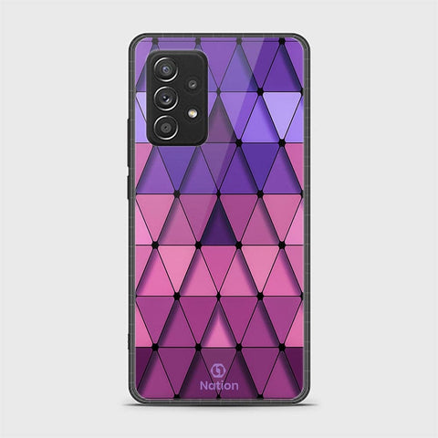 Samsung Galaxy A52 Cover - ONation Pyramid Series - HQ Ultra Shine Premium Infinity Glass Soft Silicon Borders Case