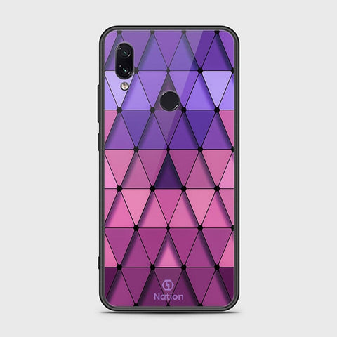 Xiaomi Redmi Note 7 Cover - Onation Pyramid Series - HQ Ultra Shine Premium Infinity Glass Soft Silicon Borders Case