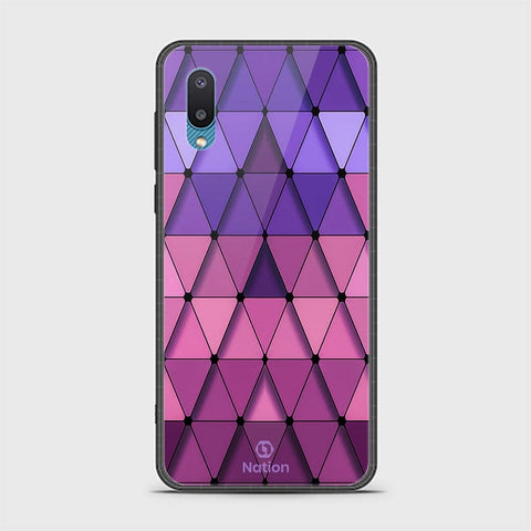 Samsung Galaxy A02 Cover - ONation Pyramid Series - HQ Ultra Shine Premium Infinity Glass Soft Silicon Borders Case