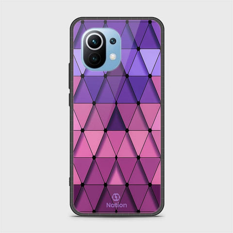 Xiaomi Mi 11 Cover - Onation Pyramid Series - HQ Ultra Shine Premium Infinity Glass Soft Silicon Borders Case