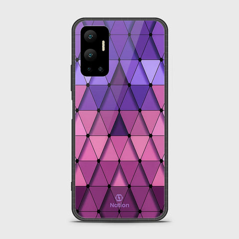 Infinix Hot 12 Cover- Onation Pyramid Series - HQ Ultra Shine Premium Infinity Glass Soft Silicon Borders Case