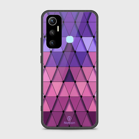 Infinix Hot 11 Cover- Onation Pyramid Series - HQ Ultra Shine Premium Infinity Glass Soft Silicon Borders Case