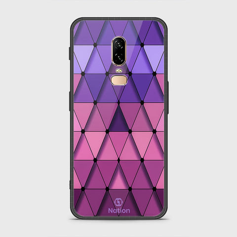 OnePlus 6 Cover- Onation Pyramid Series - HQ Ultra Shine Premium Infinity Glass Soft Silicon Borders Case