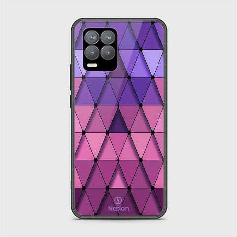 Realme 8 Cover - ONation Pyramid Series - HQ Ultra Shine Premium Infinity Glass Soft Silicon Borders Case