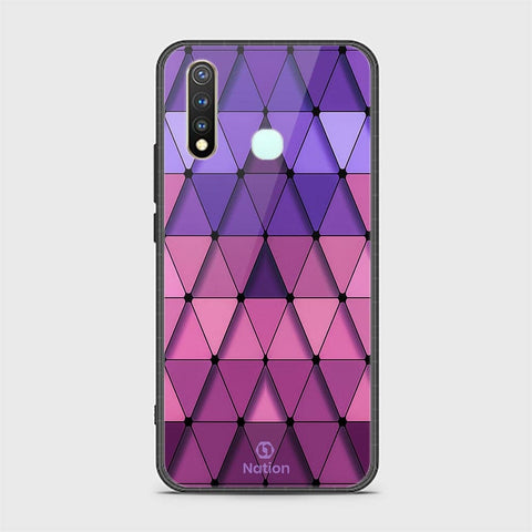 Vivo Y19 Cover - ONation Pyramid Series - HQ Ultra Shine Premium Infinity Glass Soft Silicon Borders Case